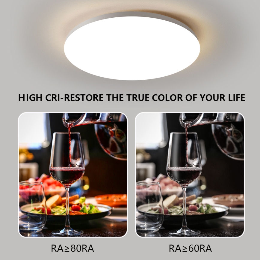 Brilagi - Pametna zatemnjevalna stropna svetilka LED/36W/230V Ø 48 cm 3000-6000K Wi-Fi Tuya Beacon + daljinski upravljalnik