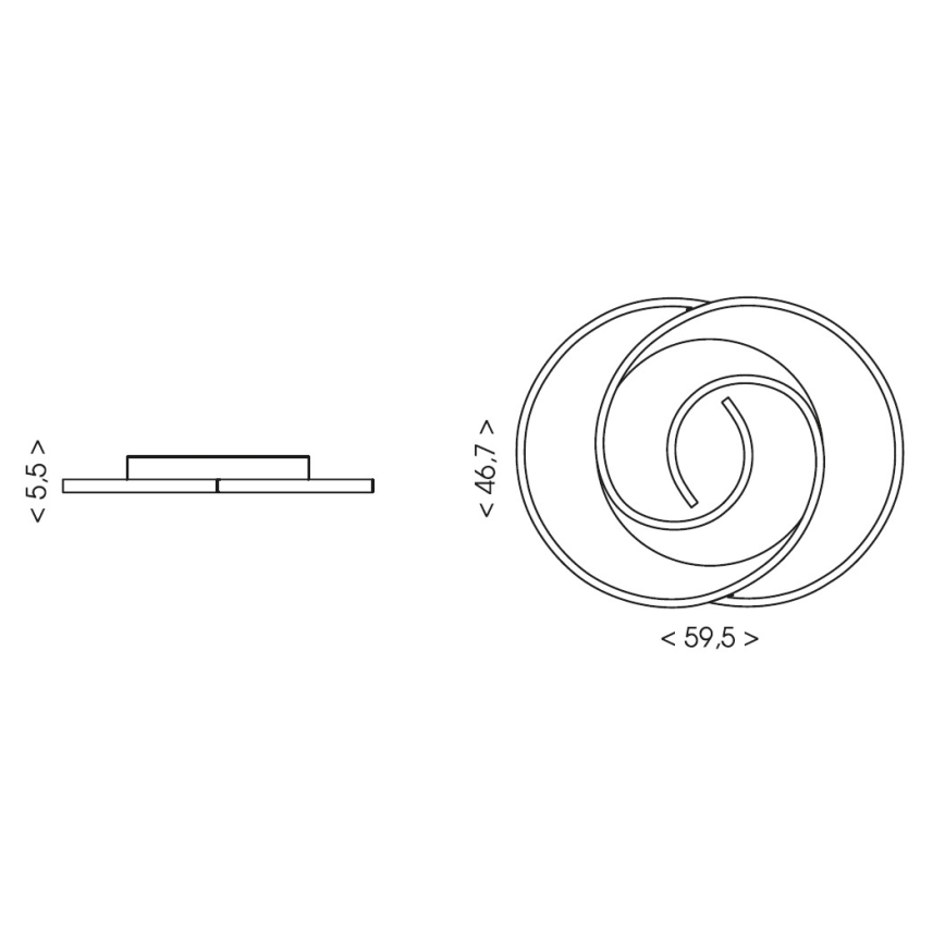 Brilagi - LED zatemnjevalno stropno svetilo VELO XL LED/83W/230V 3000-6500K 46,7x59,5 cm + daljinski upravljalnik