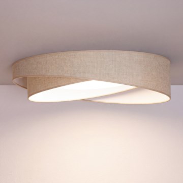 BRILAGI - LED zatemnjevalna stropna svetilka VELVET TWIST LED/36W/230V 3000-6000K Ø 65 cm Wi-Fi Tuya Beacon bež + daljinski upravljalnik