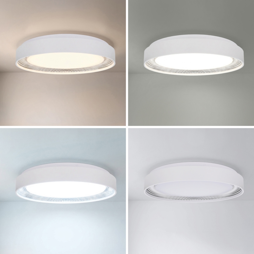 Brilagi - Zatemnjevalna LED stropna svetilka WALDO LED/48W/230V 3000-6500K premer 40 cm bela/srebrna + daljinski upravljalnik