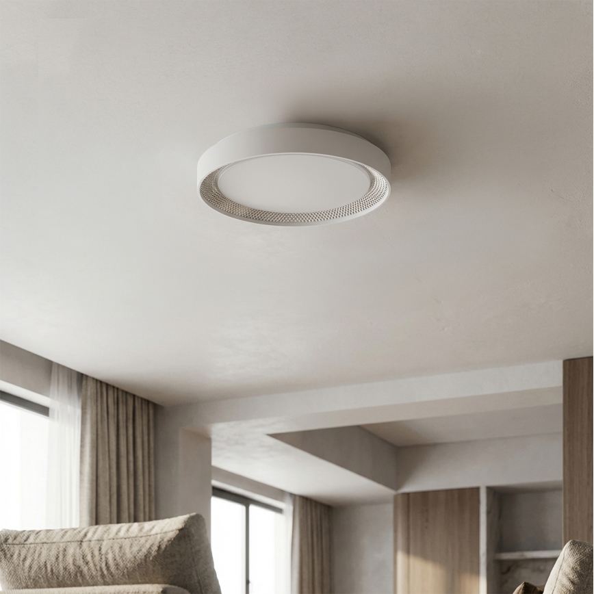 Brilagi - Zatemnjevalna LED stropna svetilka WALDO LED/48W/230V 3000-6500K premer 40 cm bela/srebrna + daljinski upravljalnik