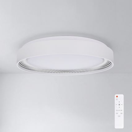 Brilagi - Zatemnjevalna LED stropna svetilka WALDO LED/48W/230V 3000-6500K premer 40 cm bela/srebrna + daljinski upravljalnik