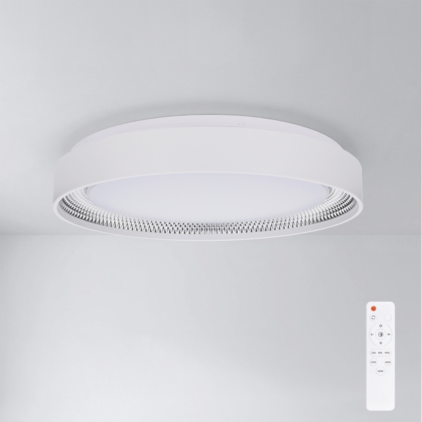 Brilagi - Zatemnjevalna LED stropna svetilka WALDO LED/48W/230V 3000-6500K premer 40 cm bela/srebrna + daljinski upravljalnik