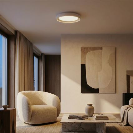 Brilagi - Zatemnjevalna LED stropna svetilka WALDO LED/48W/230V 3000-6500K premer 40 cm bela/srebrna + daljinski upravljalnik