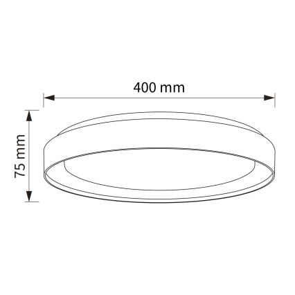 Brilagi - Zatemnjevalna LED stropna svetilka WALDO LED/48W/230V 3000-6500K premer 40 cm bela/srebrna + daljinski upravljalnik