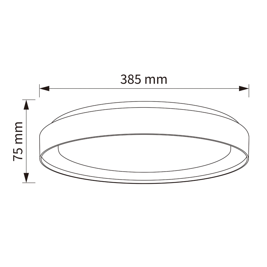 Brilagi - Zatemnjevalna LED stropna svetilka WALDO LED/48W/230V 3000-6500K premer 40 cm bela/srebrna + daljinski upravljalnik