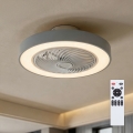 Brilagi - LED zatemnjevalna stropna svetilka z ventilatorjem LED/38W/230V 3000-6500K 3000-6500K premer 50 cm siva + daljinski upravljalnik