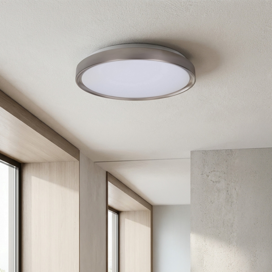 Brilagi - Zatemnjiva stropna LED svetilka FANCIA LED/48W/230V 3000-6500K premer 39 cm srebrna + daljinski upravljalnik