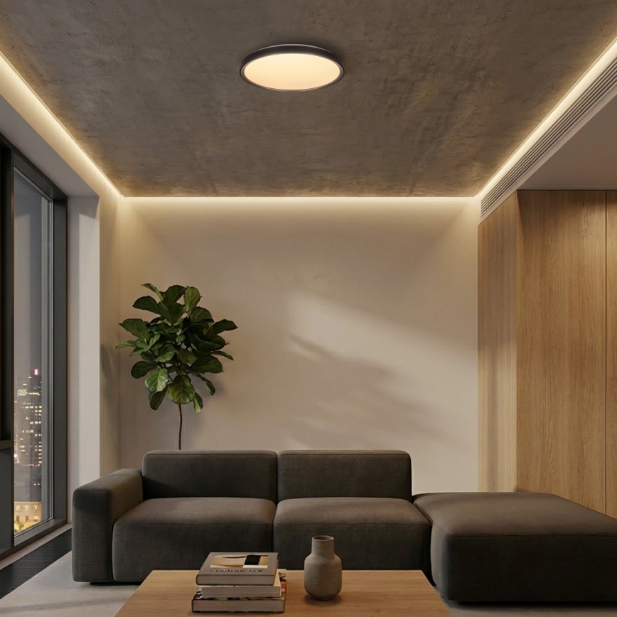 Brilagi - Zatemnjiva stropna LED svetilka FANCIA LED/48W/230V 3000-6500K premer 39 cm srebrna + daljinski upravljalnik