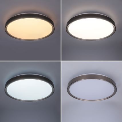 Brilagi - Zatemnjiva stropna LED svetilka FANCIA LED/48W/230V 3000-6500K premer 39 cm srebrna + daljinski upravljalnik