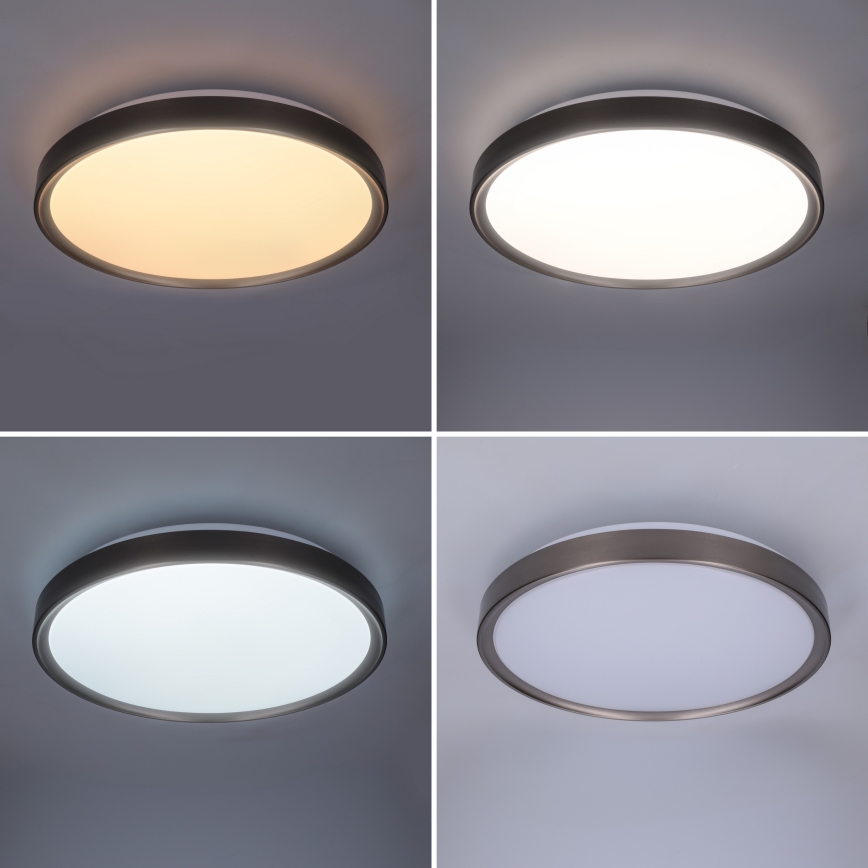 Brilagi - Zatemnjiva stropna LED svetilka FANCIA LED/48W/230V 3000-6500K premer 39 cm srebrna + daljinski upravljalnik