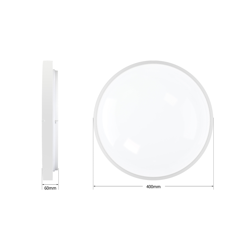 Brilagi - LED zatemnjiva stropna svetilka GLASS POOL DOUBLE LED/48W/230V 3000-6000K 40 cm bela + daljinski upravljalnik