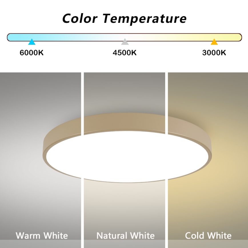 Brilagi - LED stropna svetilka POOL SMART z zatemnitvijo LED/100W/230V 3000-6000K 80 cm bež Wi-Fi Tuya + z daljinskim upravljalnikom