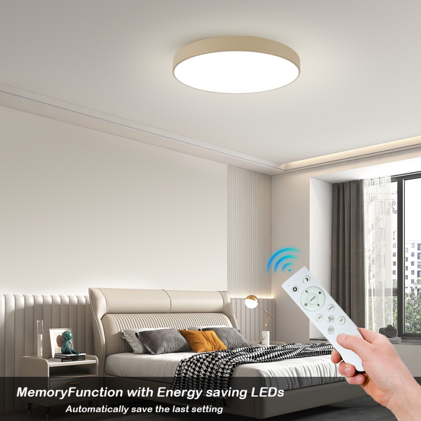 Brilagi - LED stropna svetilka POOL SMART z zatemnitvijo LED/100W/230V 3000-6000K 80 cm bež Wi-Fi Tuya + z daljinskim upravljalnikom