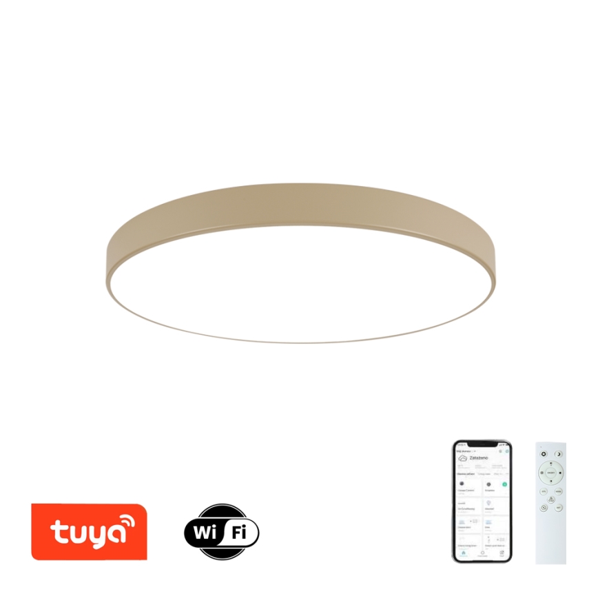 Brilagi - LED stropna svetilka POOL SMART z zatemnitvijo LED/100W/230V 3000-6000K 80 cm bež Wi-Fi Tuya + z daljinskim upravljalnikom