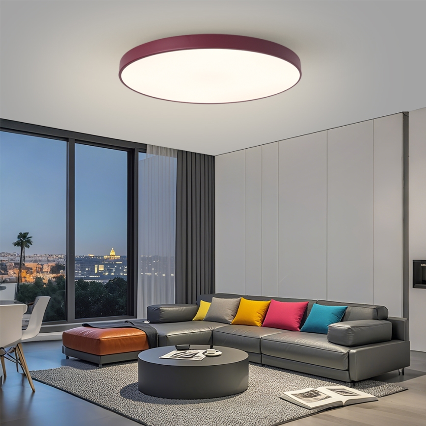 Brilagi - LED svetilka z zatemnitvijo POOL SMART LED/128W/230V, premer 100 cm, 3000-6000K, Wi-Fi Tuya + daljinski upravljalnik, bordo