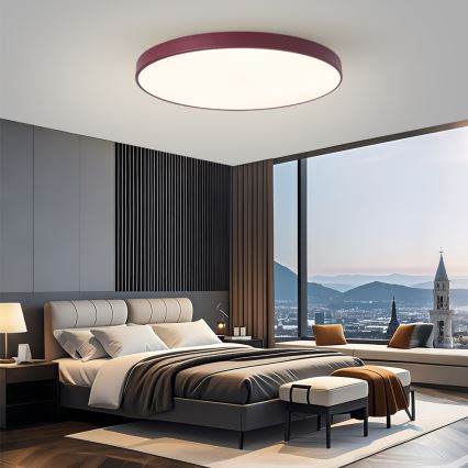 Brilagi - LED svetilka z zatemnitvijo POOL SMART LED/128W/230V, premer 100 cm, 3000-6000K, Wi-Fi Tuya + daljinski upravljalnik, bordo
