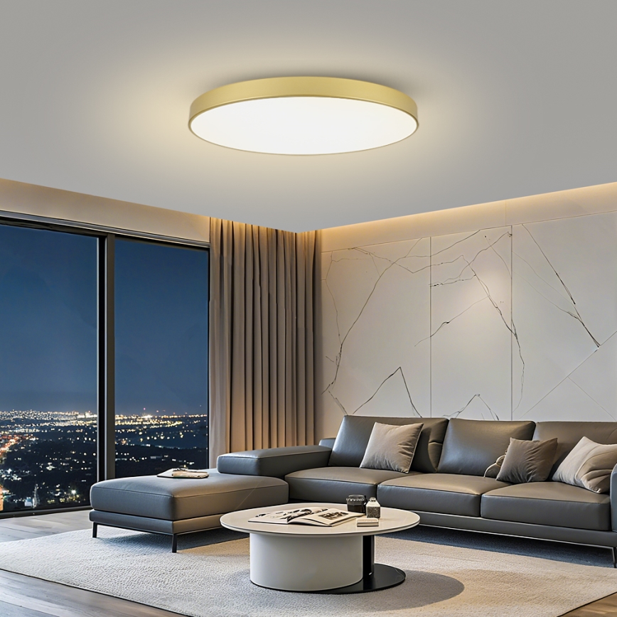 Brilagi - LED zatemnljivo stropno svetilo POOL SMART LED/128W/230V 3000-6000K 100 cm zlato Wi-Fi Tuya + daljinski upravljalnik
