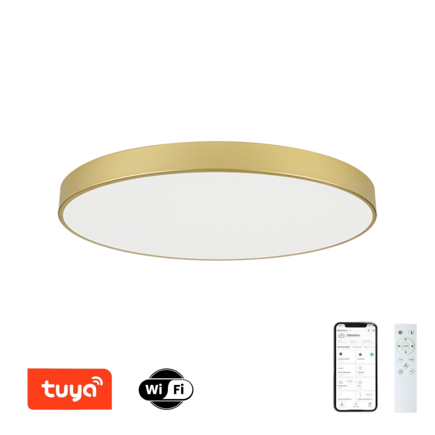 Brilagi - LED zatemnljivo stropno svetilo POOL SMART LED/128W/230V 3000-6000K 100 cm zlato Wi-Fi Tuya + daljinski upravljalnik