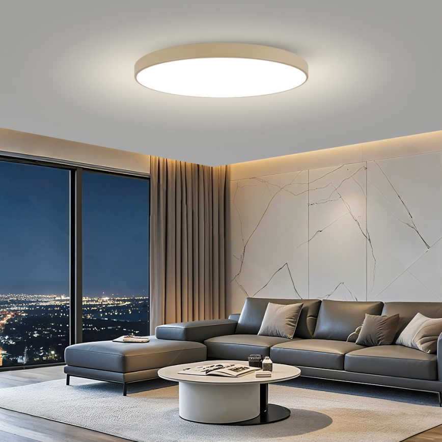 Brilagi - LED zatemnljivo stropno svetilo POOL SMART LED/180W/230V 3000-6000K 120 cm bež Wi-Fi Tuya + daljinski upravljalnik