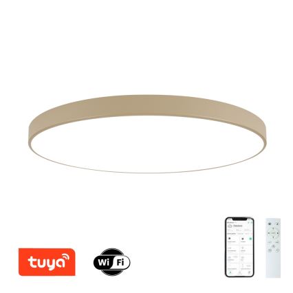 Brilagi - LED zatemnljivo stropno svetilo POOL SMART LED/180W/230V 3000-6000K 120 cm bež Wi-Fi Tuya + daljinski upravljalnik