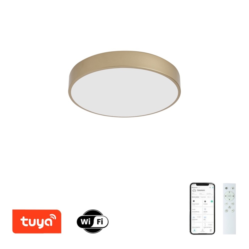 BRILAGI - Zatemnjevalna LED stropna svetilka POOL SMART LED/48W/230V 3000-6000K premer 40 cm Wi-Fi Tuya zlata + daljinski upravljalnik