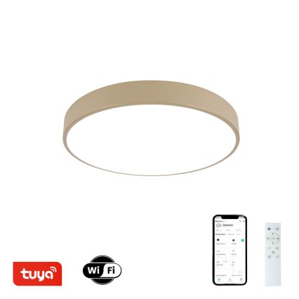 Brilagi - zatemnljivo LED stropno svetilo POOL SMART LED/48W/230V 3000-6000K, premer 40 cm, Wi-Fi Tuya, bež + daljinski upravljalnik