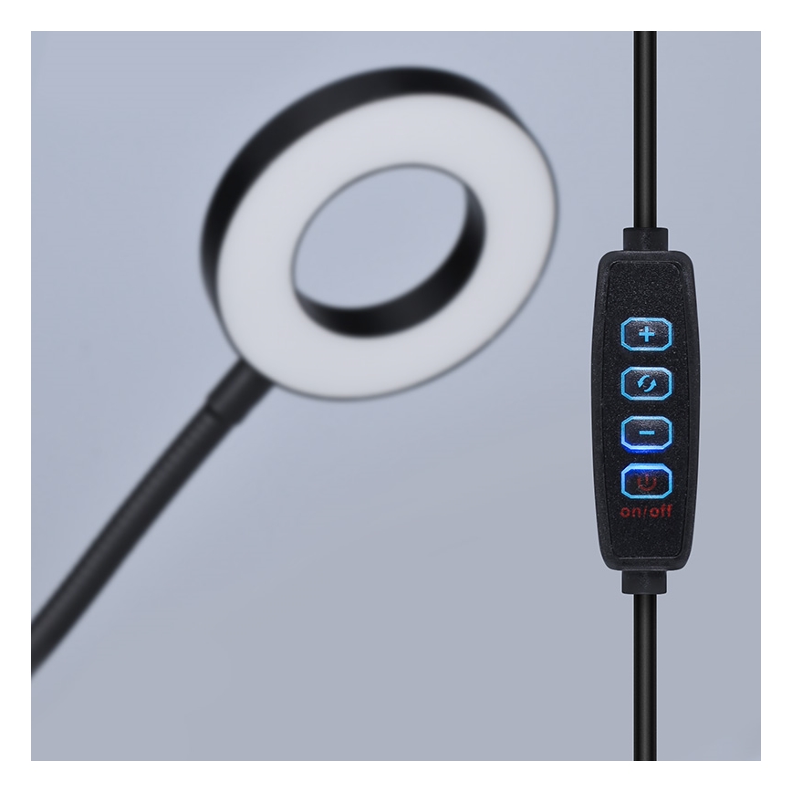 Brilagi -LED Zatemnjevalna svetilka s sponko ORBELA LED/8W/5V 3000/4000/5000K črna