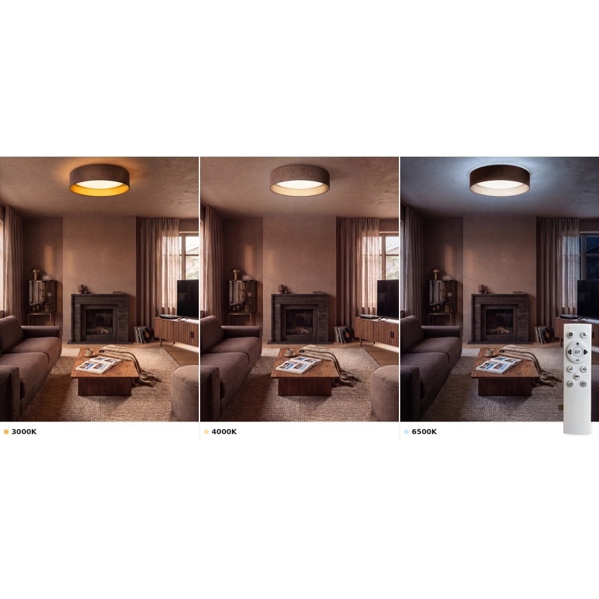 Brilagi - LED zatemnljivo stropno svetilo VELVET SMART VARI LED/24W/230V 3000–6500 K Ø 45 cm rjavo/zlato + daljinski upravljalnik