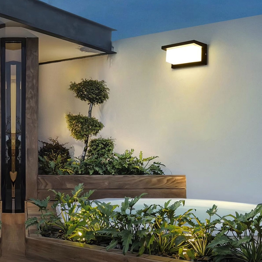 Brilagi - LED zatemljiva zunanja stenska svetilka BRICKY 1xE27/6W/230V 2700-6500K IP54 črna