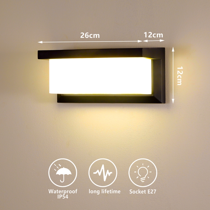 Brilagi - LED zatemljiva zunanja stenska svetilka BRICKY 1xE27/6W/230V 2700-6500K IP54 črna