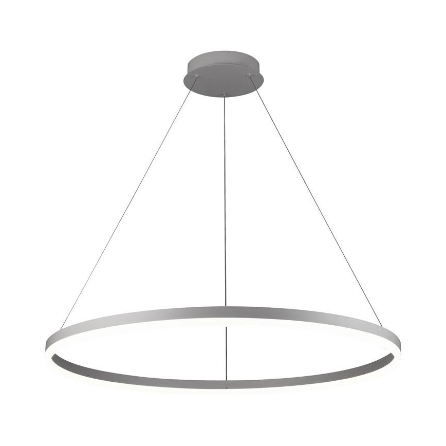 Brilagi - LED zatemljiv viseči lestenec na kablu CIRCLE LED/55W/230V 3000-6500K, premer 80 cm, srebrna + z daljinskim upravljalnikom
