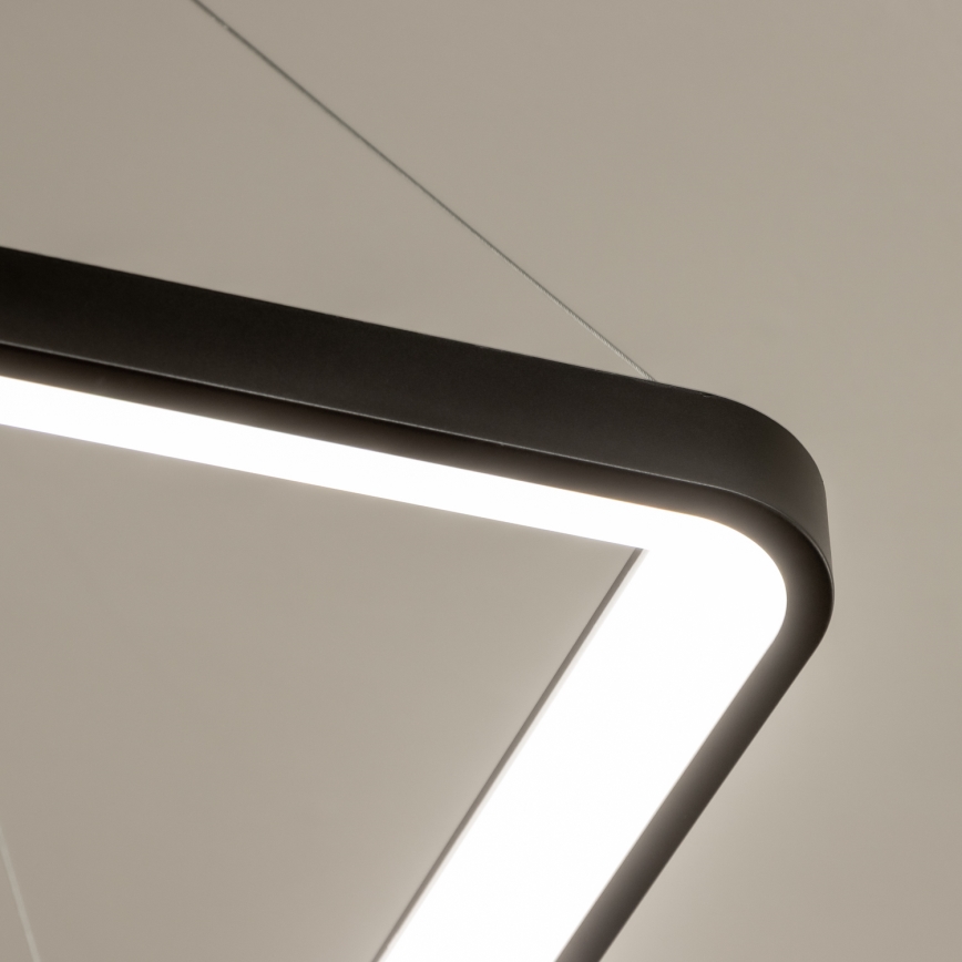 Brilagi - Zatemljiv viseči LED lestenec na jekleni vrvici FALCON SLIM LED/50W/230V 3000-6500K 50x50 cm črna + daljinski upravljalnik