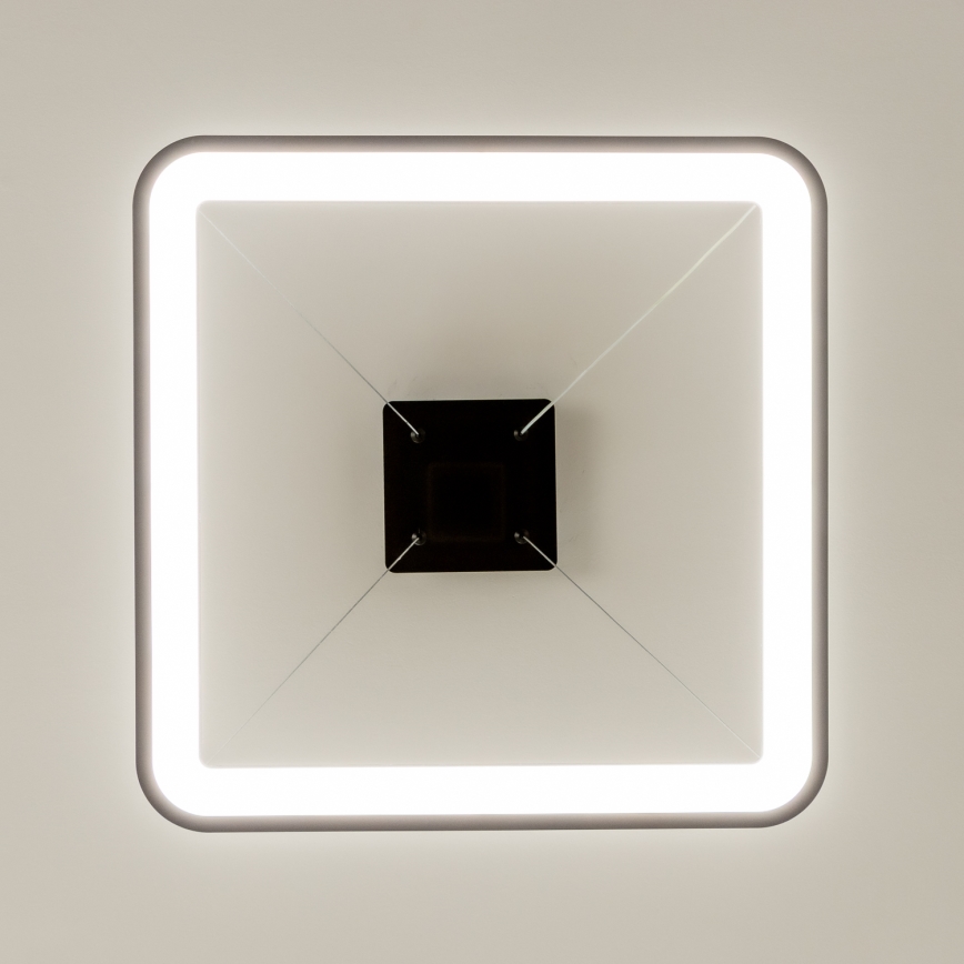 Brilagi - Zatemljiv viseči LED lestenec na jekleni vrvici FALCON SLIM LED/50W/230V 3000-6500K 50x50 cm črna + daljinski upravljalnik