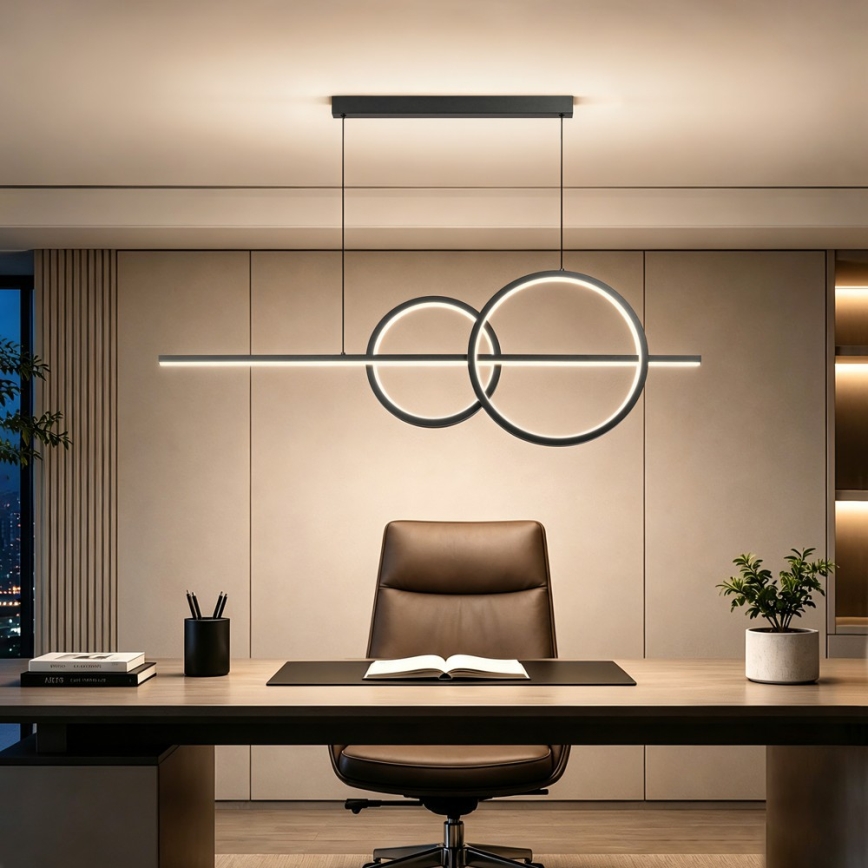 BRILAGI - LED zatemljiv lestenec na kablu SIGNATURE LED/53W/230V 3000-6000K 120 cm črna + daljinski upravljalnik