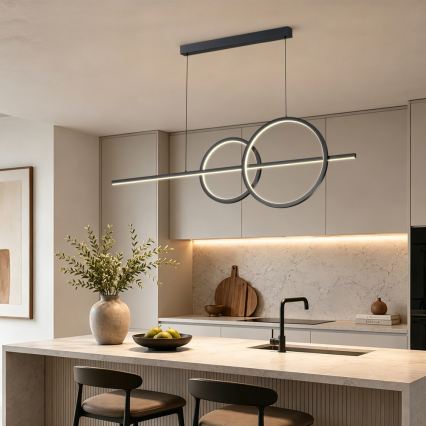 BRILAGI - LED zatemljiv lestenec na kablu SIGNATURE LED/53W/230V 3000-6000K 120 cm črna + daljinski upravljalnik