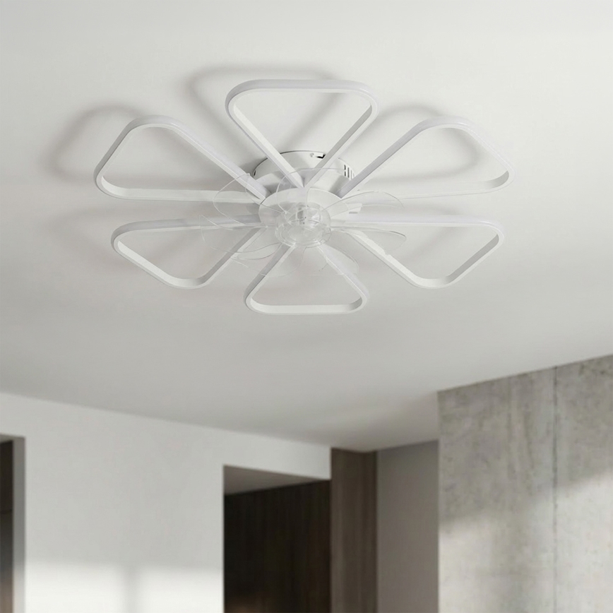 Brilagi - LED zatemljiv stropni ventilator LED/38W/230V premer 76 cm bela + daljinski upravljalnik