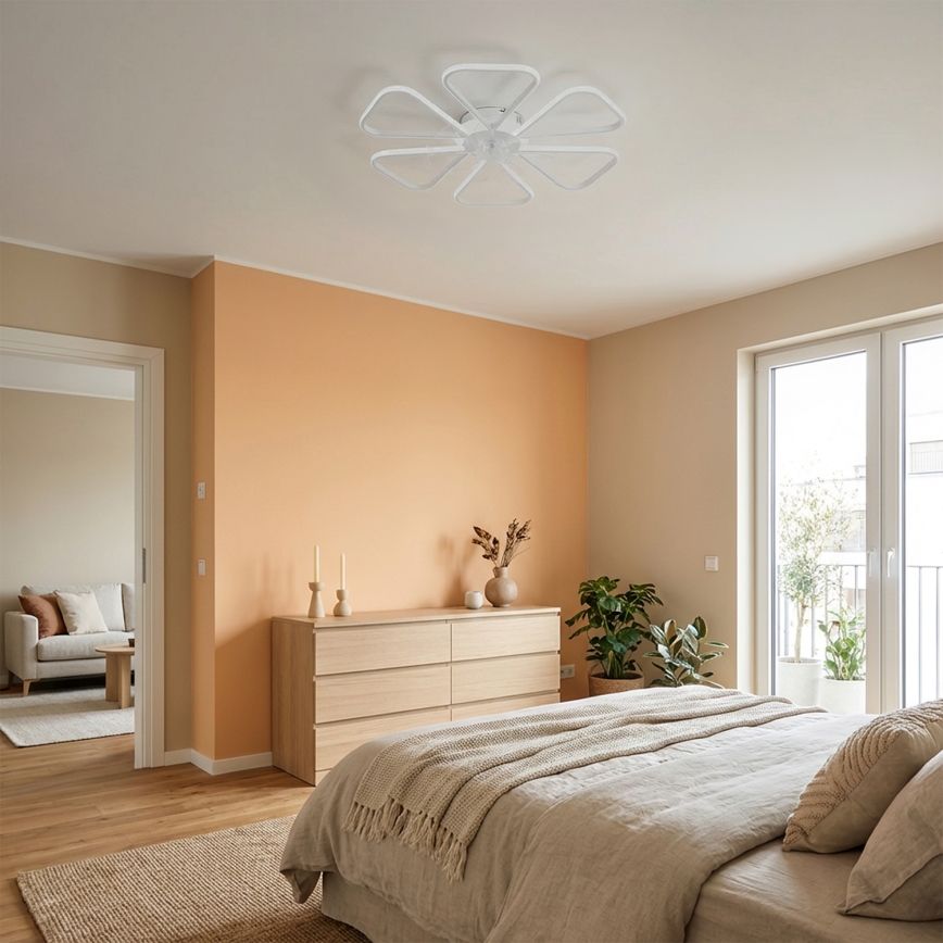 Brilagi - LED zatemljiv stropni ventilator LED/38W/230V premer 76 cm bela + daljinski upravljalnik