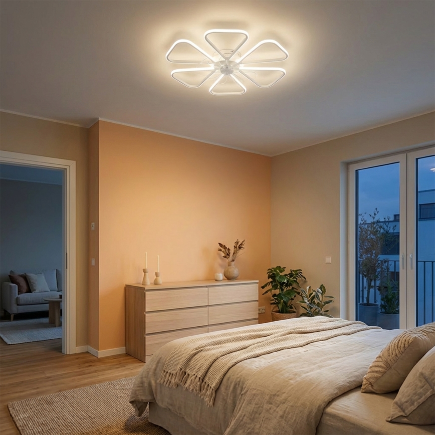 Brilagi - LED zatemljiv stropni ventilator LED/38W/230V premer 76 cm bela + daljinski upravljalnik