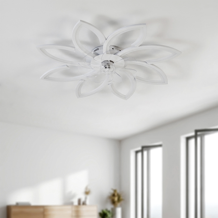 Brilagi - LED stropni ventilator z možnostjo zatemnitve, LED/43W/230V, premer 90 cm, bel, z daljinskim upravljalnikom