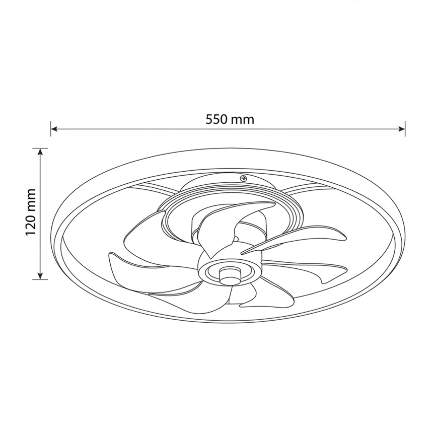 Brilagi - LED zatemljiv stropni ventilator LED/66W/230V 55 cm bela/zlata + daljinski upravljalnik