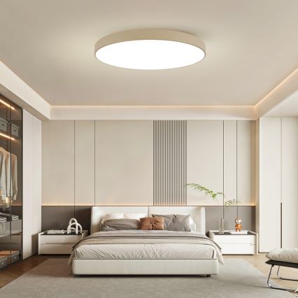 Brilagi - Zatemnjevalna LED stropna svetilka POOL SMART LED/128W/230V 3000-6000K 100 cm bež Wi-Fi Tuya + daljinski upravljalnik