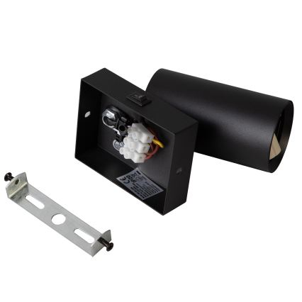 Brilagi - LED RGBW zatemnljivo stensko točkovno svetilo s stikalom SELE 1xGU10/4,8W/230V 3000K črno + daljinski upravljalnik