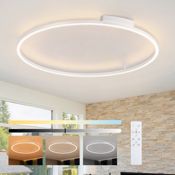 Brilagi - LED zatemnjevalno stropno svetilo PORTOFINO LED/85W/230V 3000-6000K premer 120 cm bela + z daljinskim upravljalnikom