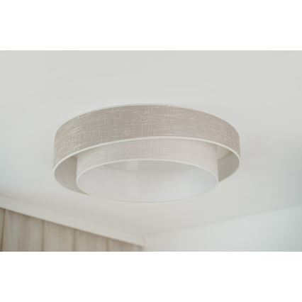 Brilagi - LED zatemnljivo stropno svetilo DOVER SHINE LED/24W/230V Ø 60 cm 3000/4000/6500K siva/kremna + daljinski upravljalnik