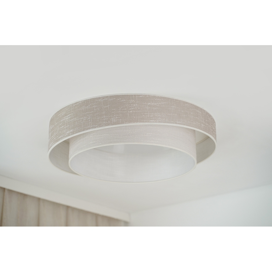 Brilagi - LED zatemnljivo stropno svetilo DOVER SHINE LED/24W/230V Ø 60 cm 3000/4000/6500K siva/kremna + daljinski upravljalnik