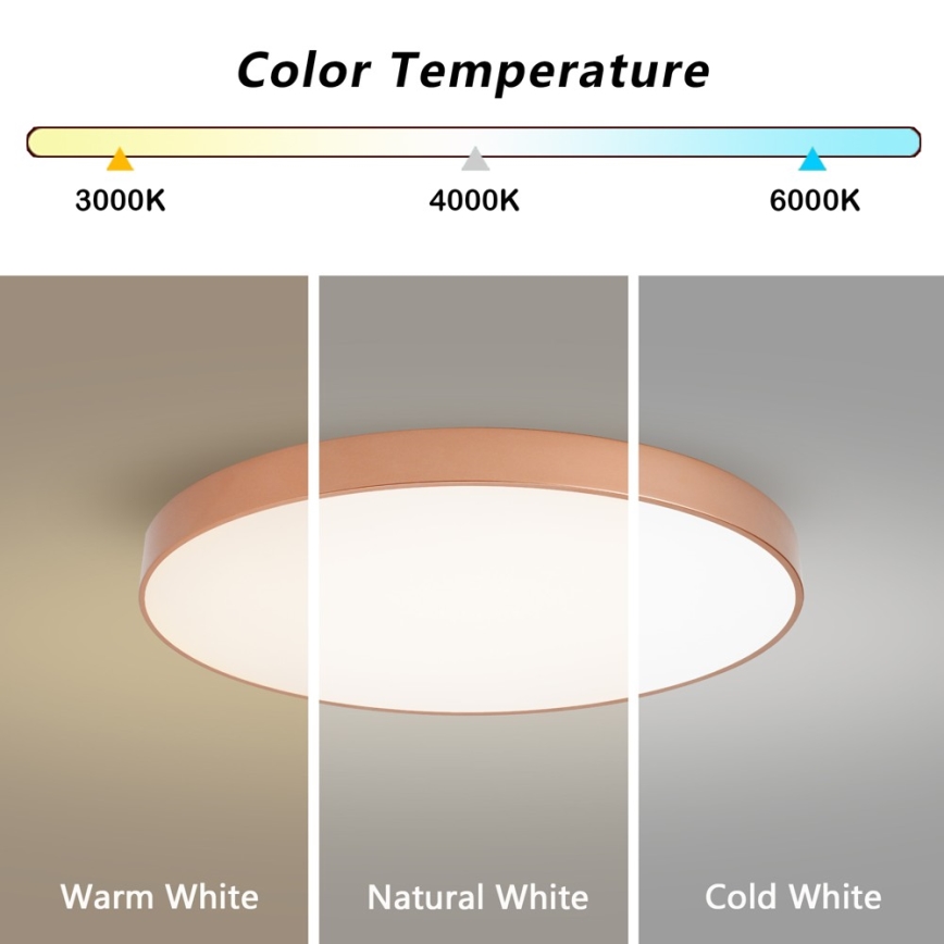 Brilagi - LED stropno svetilo POOL SMART, z zatemnitvijo, 100W/230V, 3000-6000K, premer 80 cm, Wi-Fi Tuya, bronasto + daljinski upravljalnik