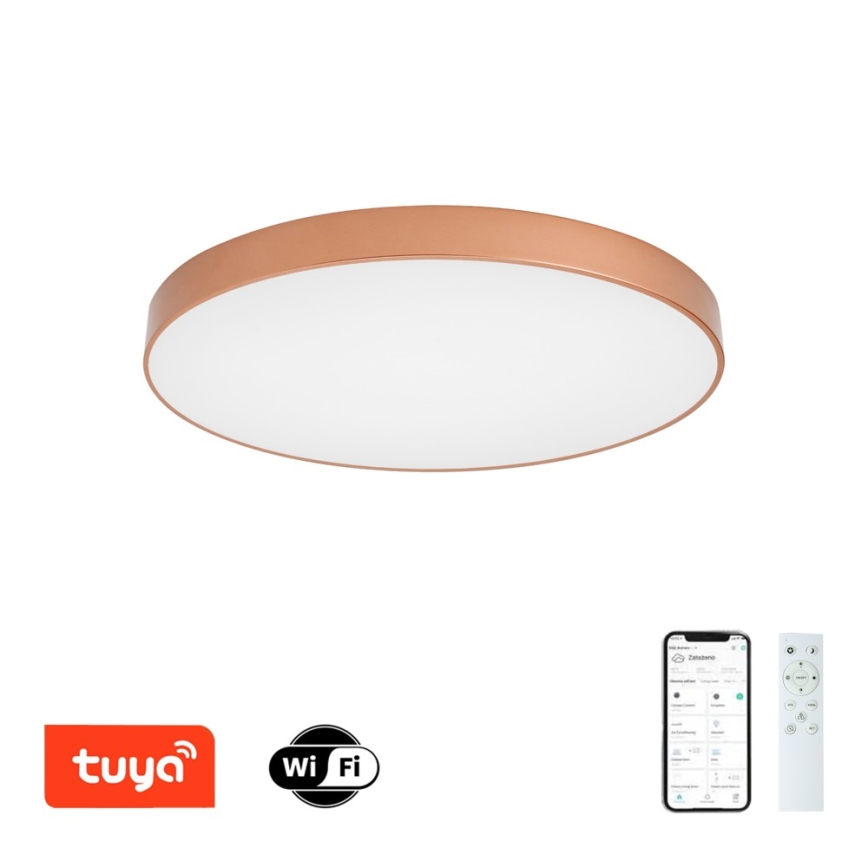 Brilagi - LED stropno svetilo POOL SMART, z zatemnitvijo, 100W/230V, 3000-6000K, premer 80 cm, Wi-Fi Tuya, bronasto + daljinski upravljalnik