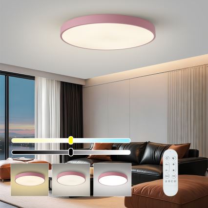 BRILAGI - Zatemnjevalna LED svetilka POOL SMART LED/100W/230V, premer 80 cm, 3000-6000K, Wi-Fi Tuya + daljinski upravljalnik, rožnata
