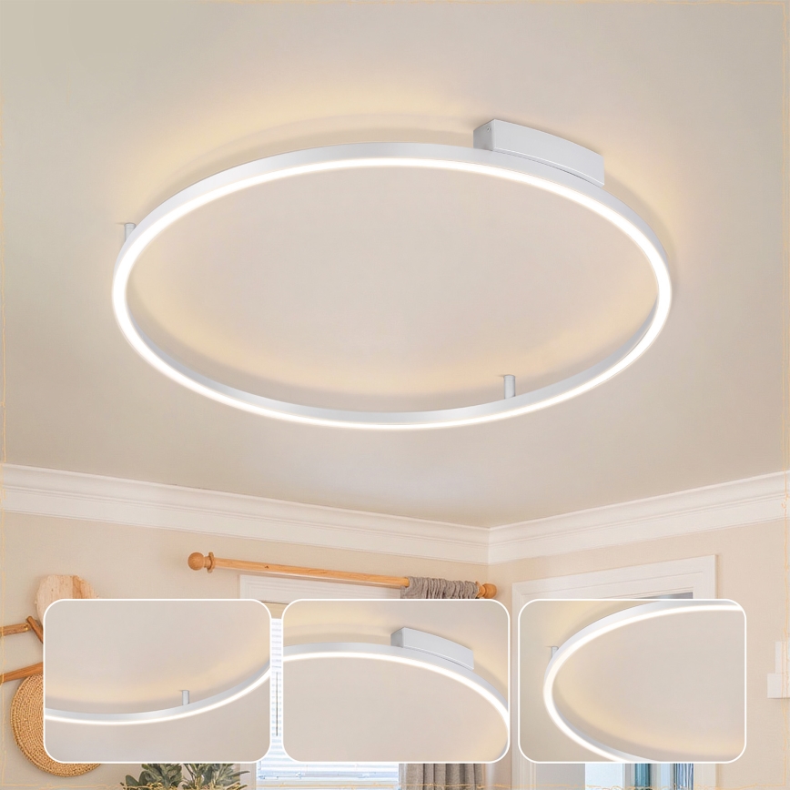 Brilagi - Zatemnjevalna LED stropna svetilka PORTOFINO LED/60W/230V 3000-6000K premer 80 cm srebrna + daljinski upravljalnik